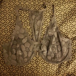 Aerie gray razorback Happy bralette